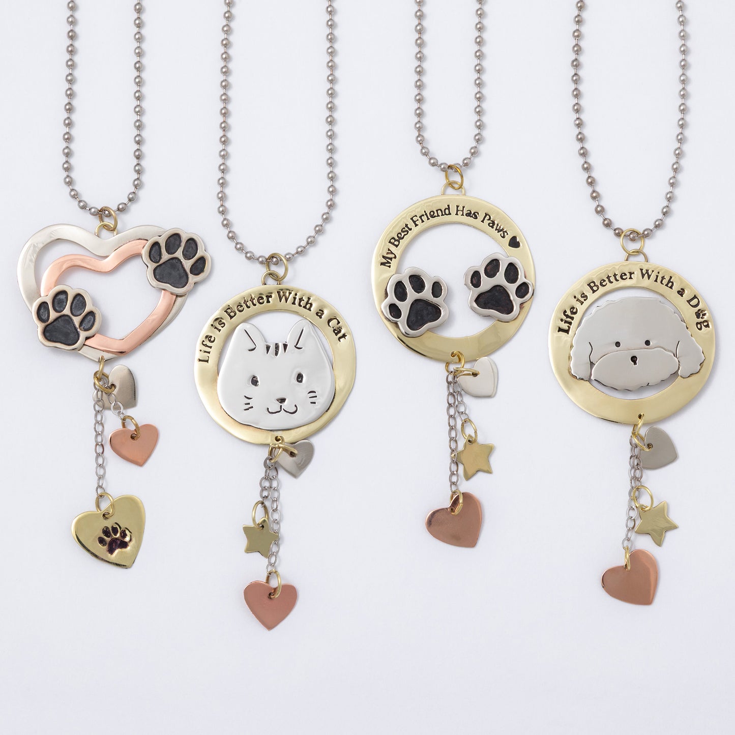 Pet Parent Mixed Metal Car Charm