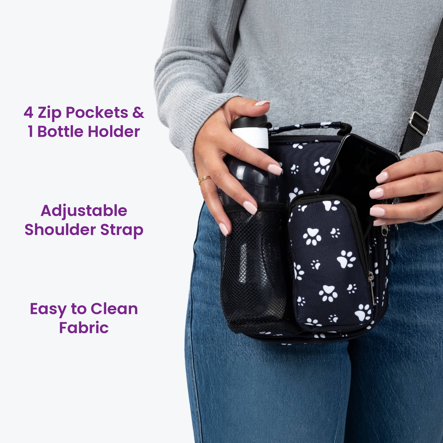 Paw Love Expandable Crossbody Daypack