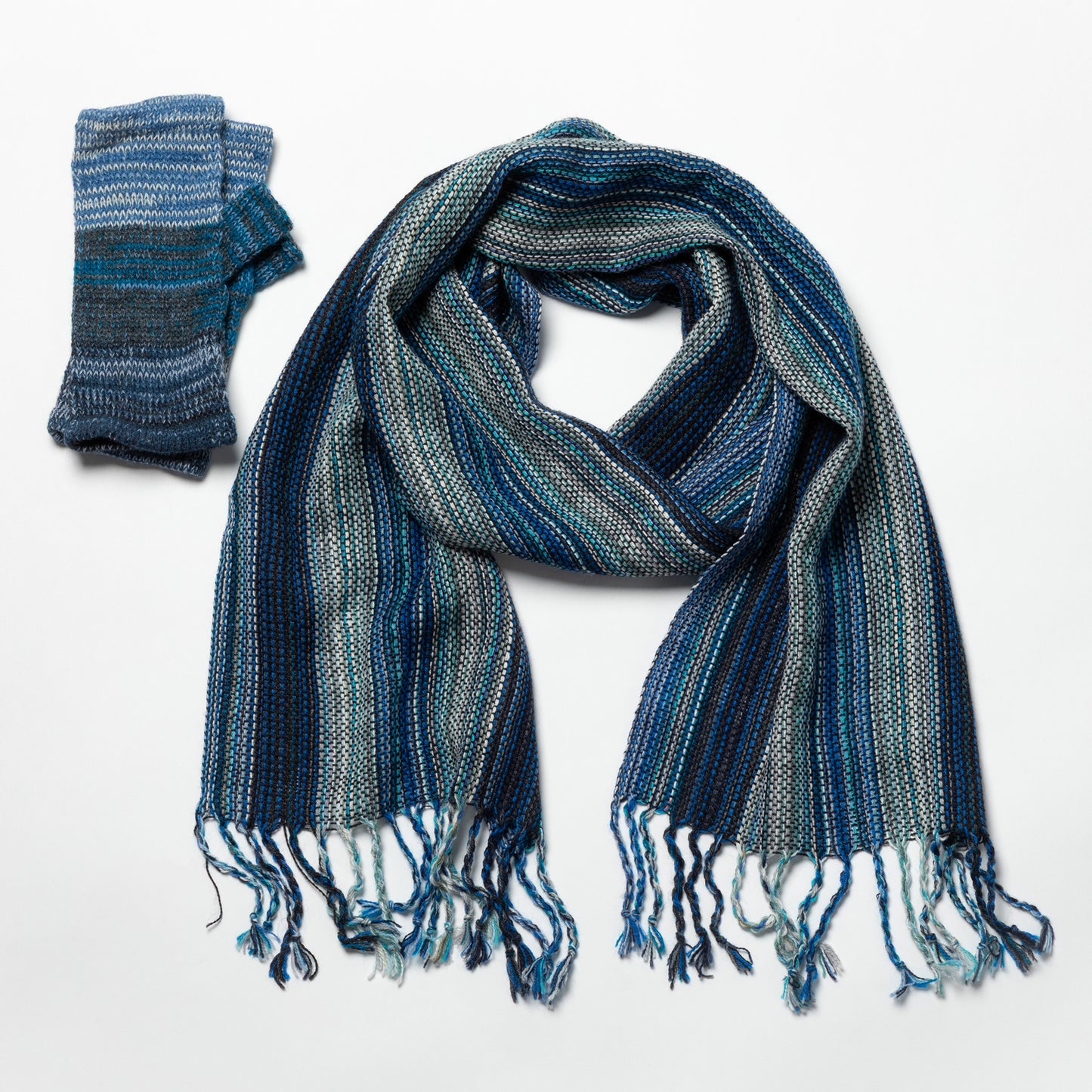 Alpaca Fingerless Mittens & Scarf Set | Fair Trade, 100% Alpaca Fiber