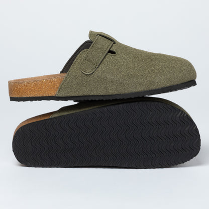 Paw Print Faux Suede Indoor/Outdoor Slide Clogs
