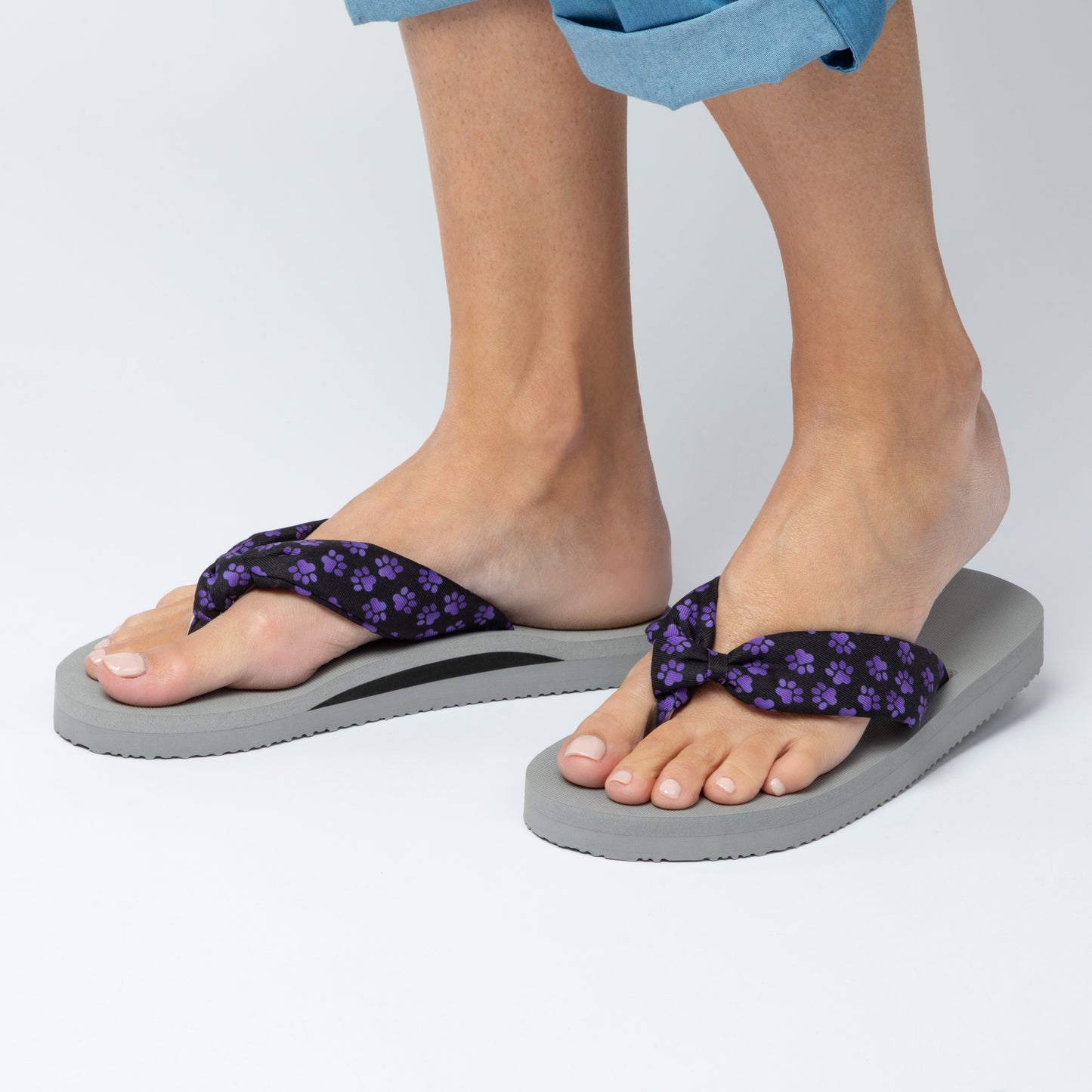 Walking Paws Arch Support Yoga Mat Flip Flops | Cushioned Memory Foam Sandals with Non-Slip Sole
