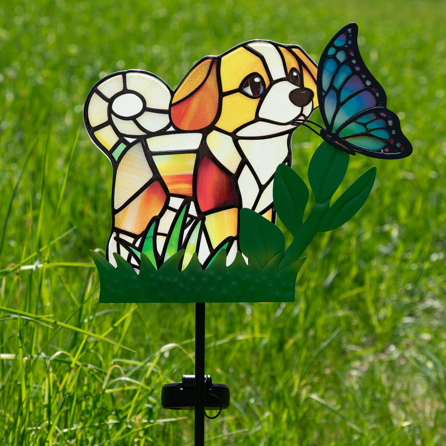 Pets & Angels Colorful Mosaic Solar Garden Stake Light