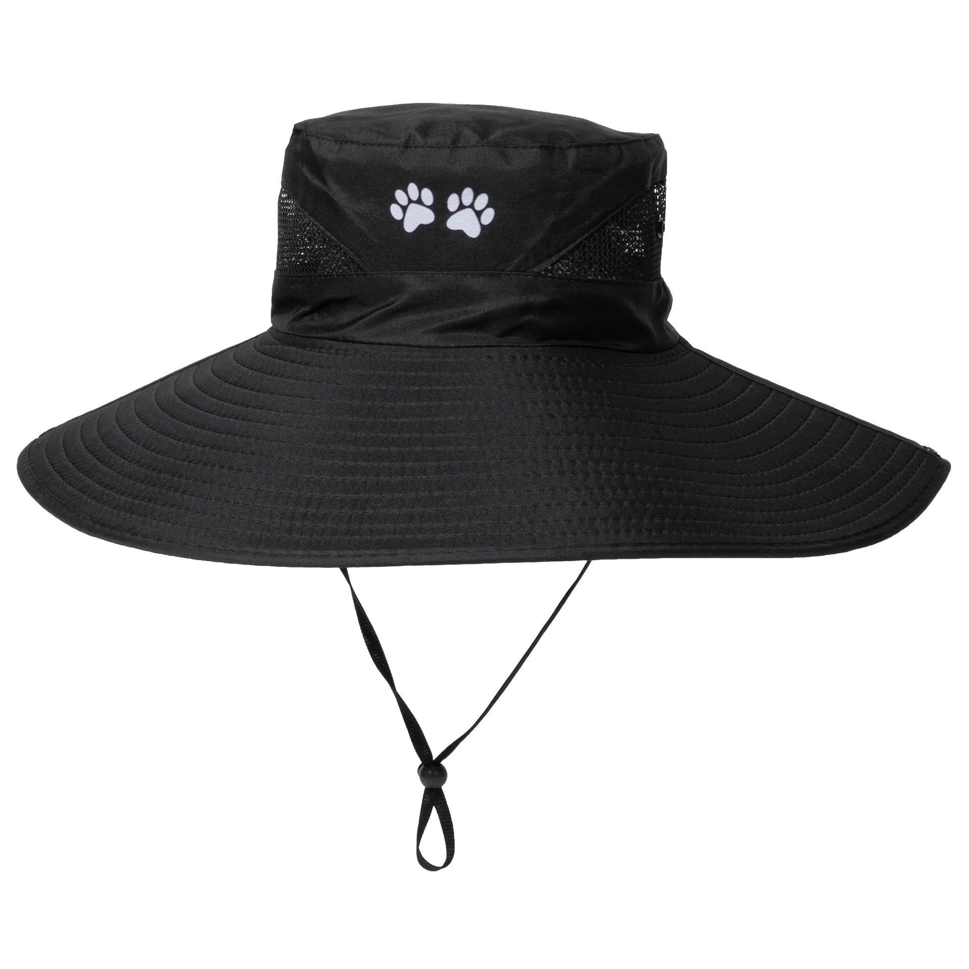 Adjustable UPF 50+ Wide Brim Paw Print Sun Hat