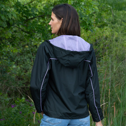 Water-Repellent Paw Print Hooded Jacket