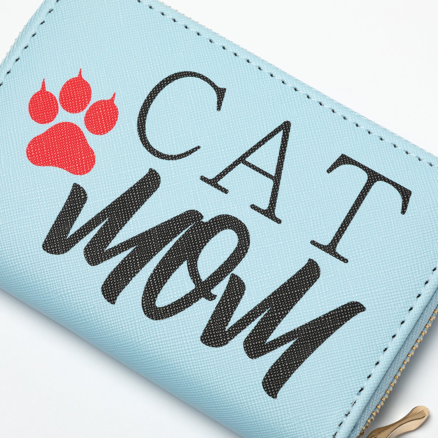 Cat Mom & Dog Mom Faux Leather Zip Around Wallet