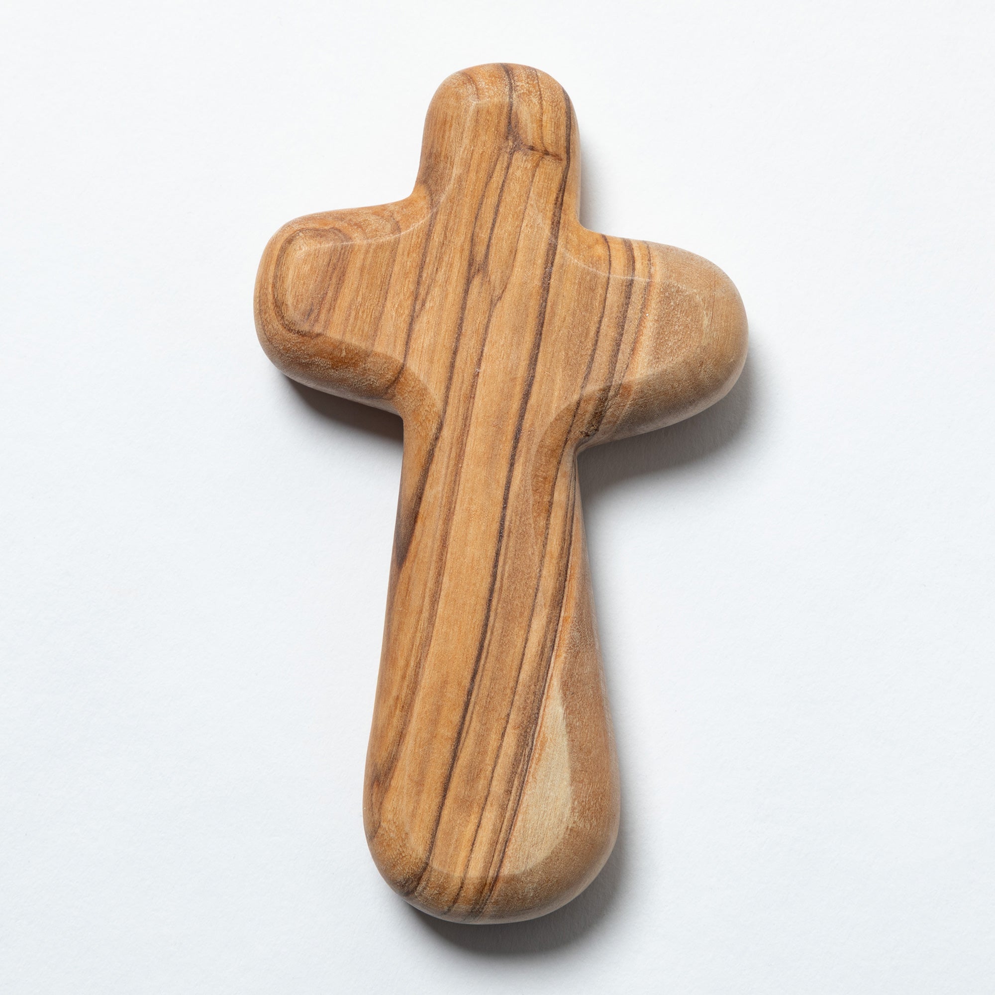 Handheld Olive Wood Cross | Hand-carved in Bethlehem | GreaterGood