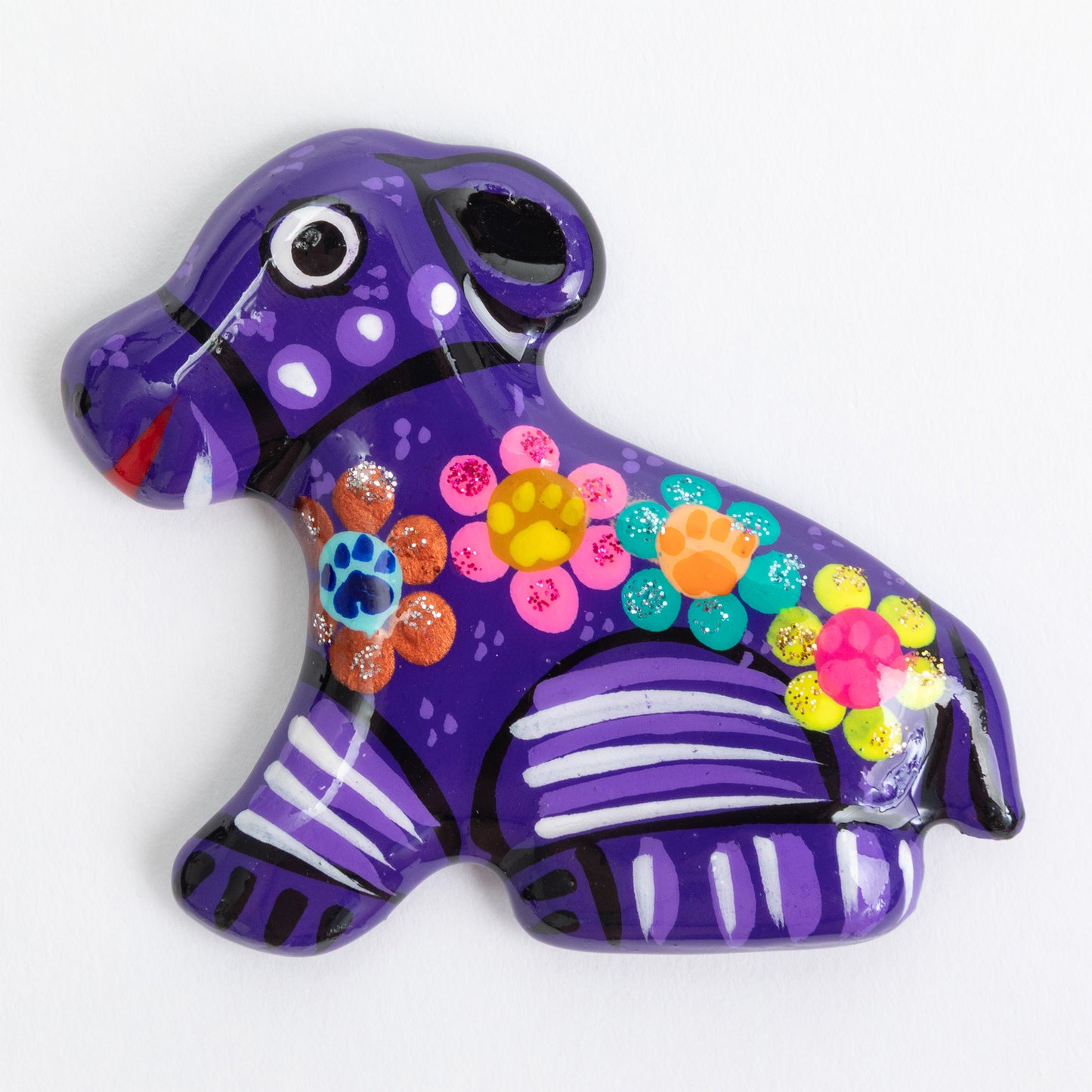 Hand-Painted Ceramic Dog Magnet