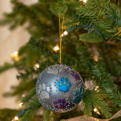 Beaded Paw Ball Ornament | Fair Trade