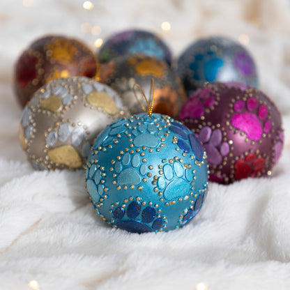 Beaded Paw Ball Ornament | Fair Trade