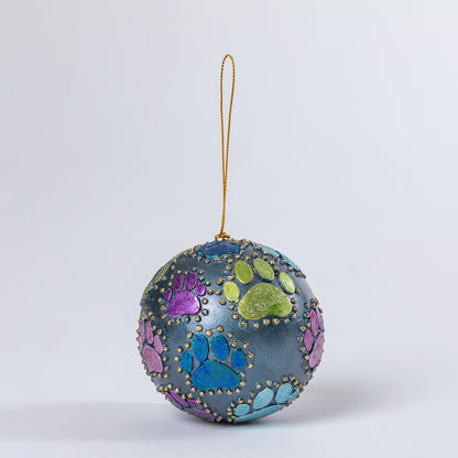 Beaded Paw Ball Ornament | Fair Trade