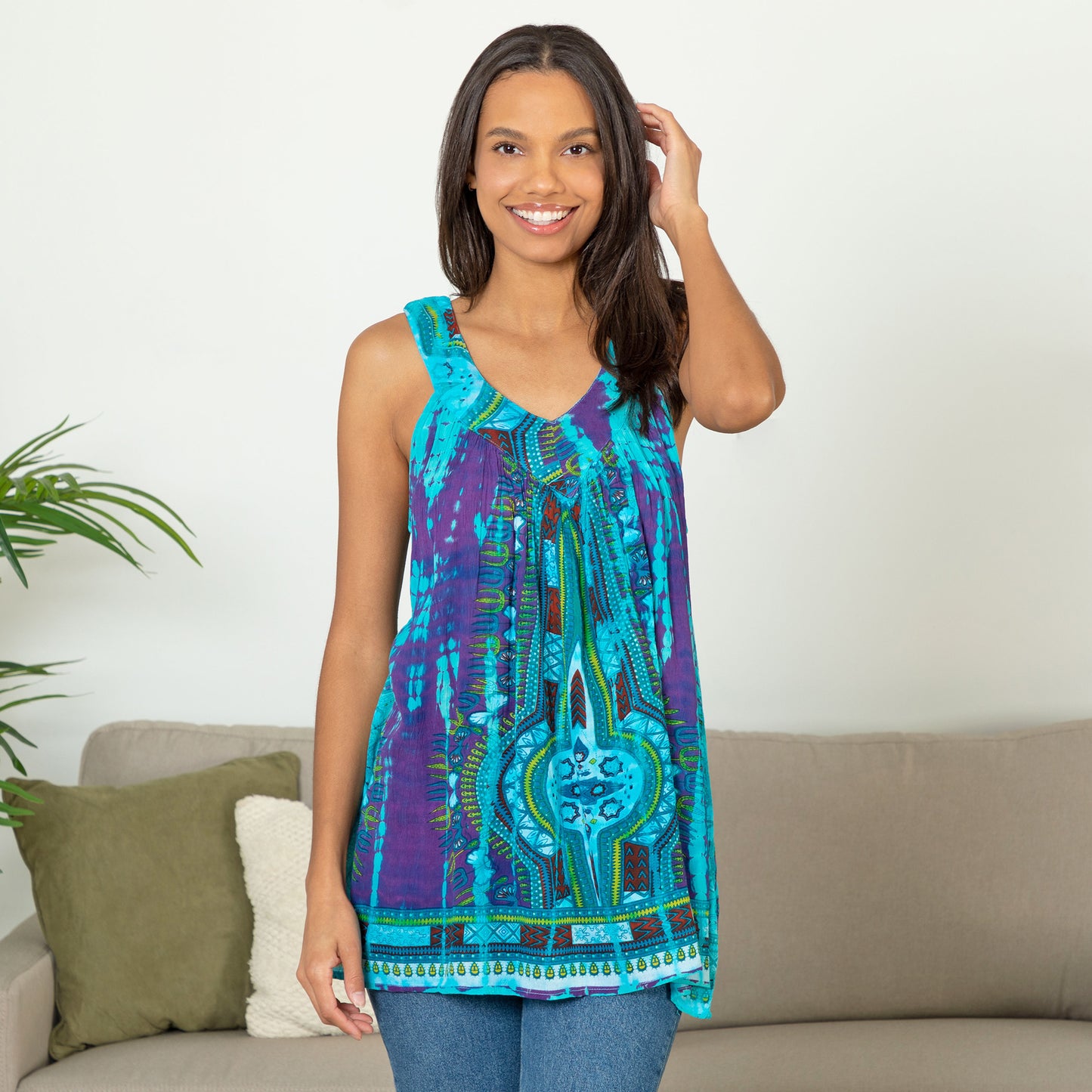 Tie-Dye Spirit Sleeveless Top | Fair Trade