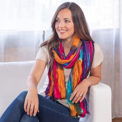 Northern Lights Cotton Scarf | Fair Trade