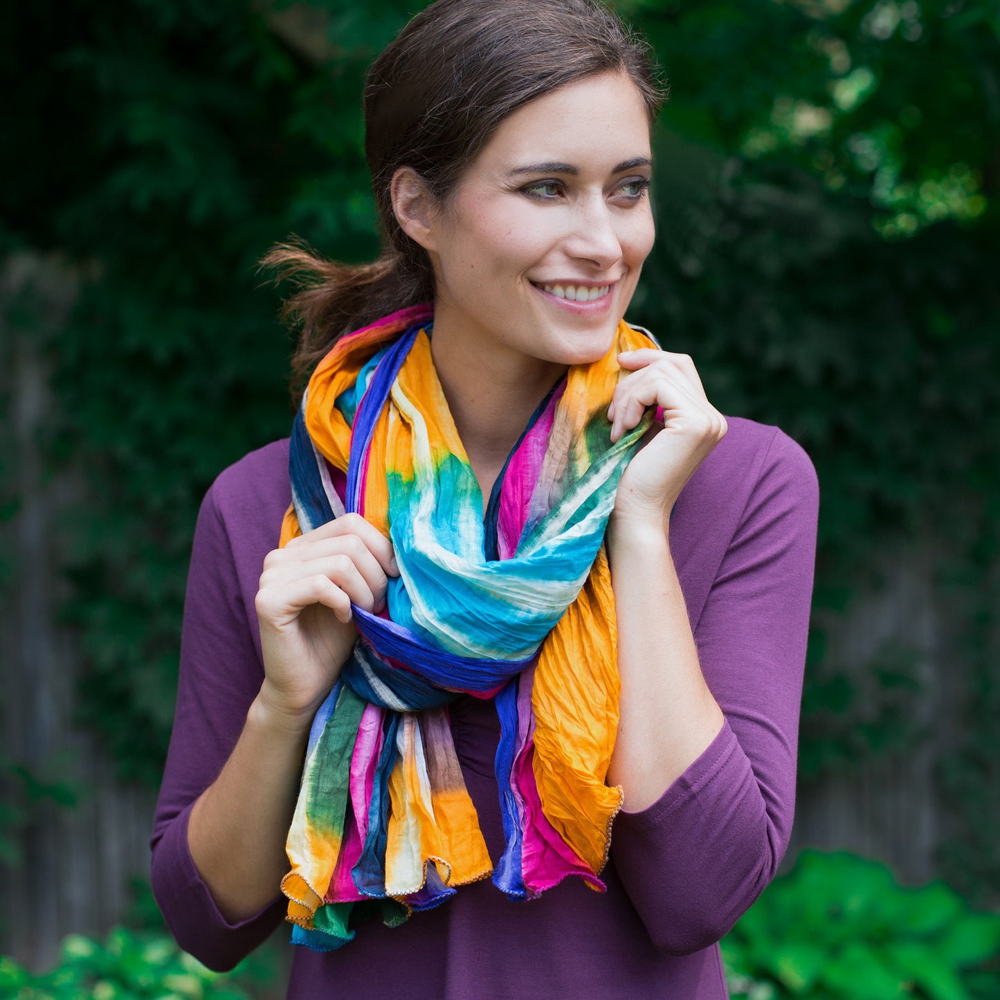 Northern Lights Cotton Scarf | Fair Trade