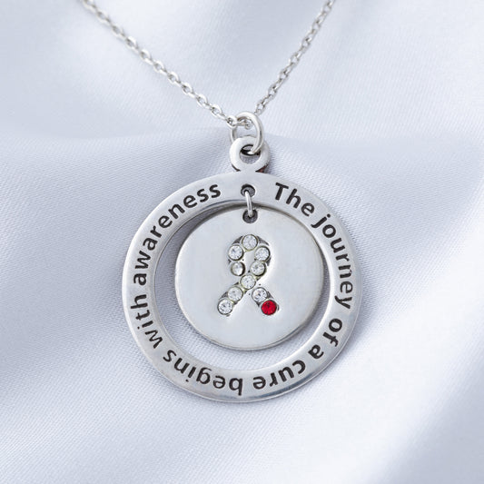 Diabetes Awareness Pewter Necklace