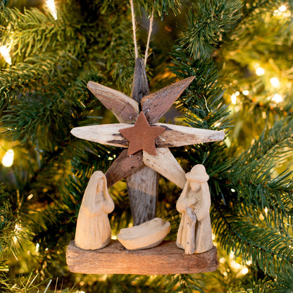 Handmade Recycled Driftwood Christmas Ornament | Fair Trade
