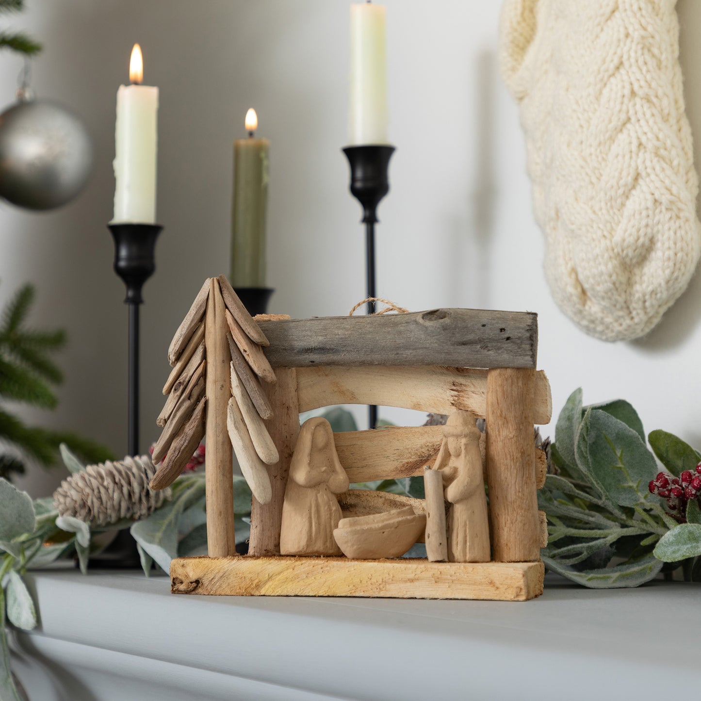 Handmade Recycled Driftwood Christmas Ornament | Fair Trade