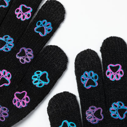 Paw Print Touch Screen Gloves