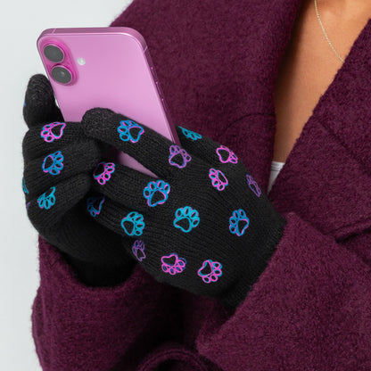 Paw Print Touch Screen Gloves