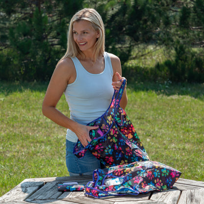 Paws Packable Reusable Shopping Bags - Set of 3