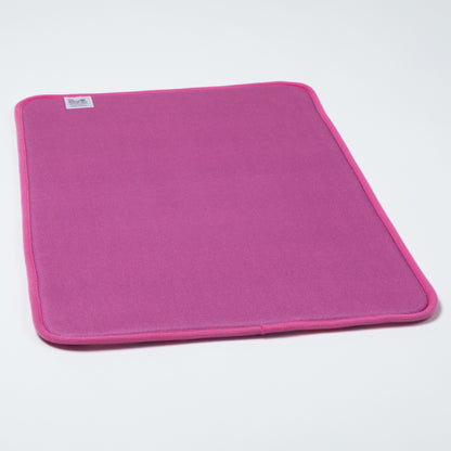 Pink mat on a white background