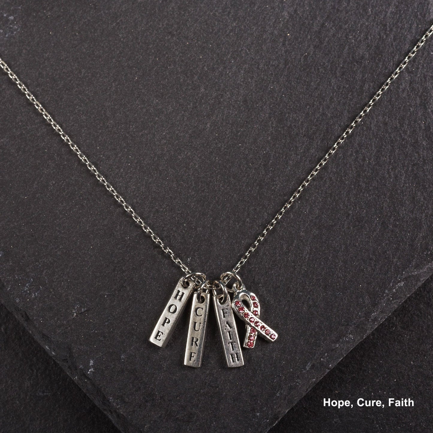 Hope, Cure, Faith Necklace!