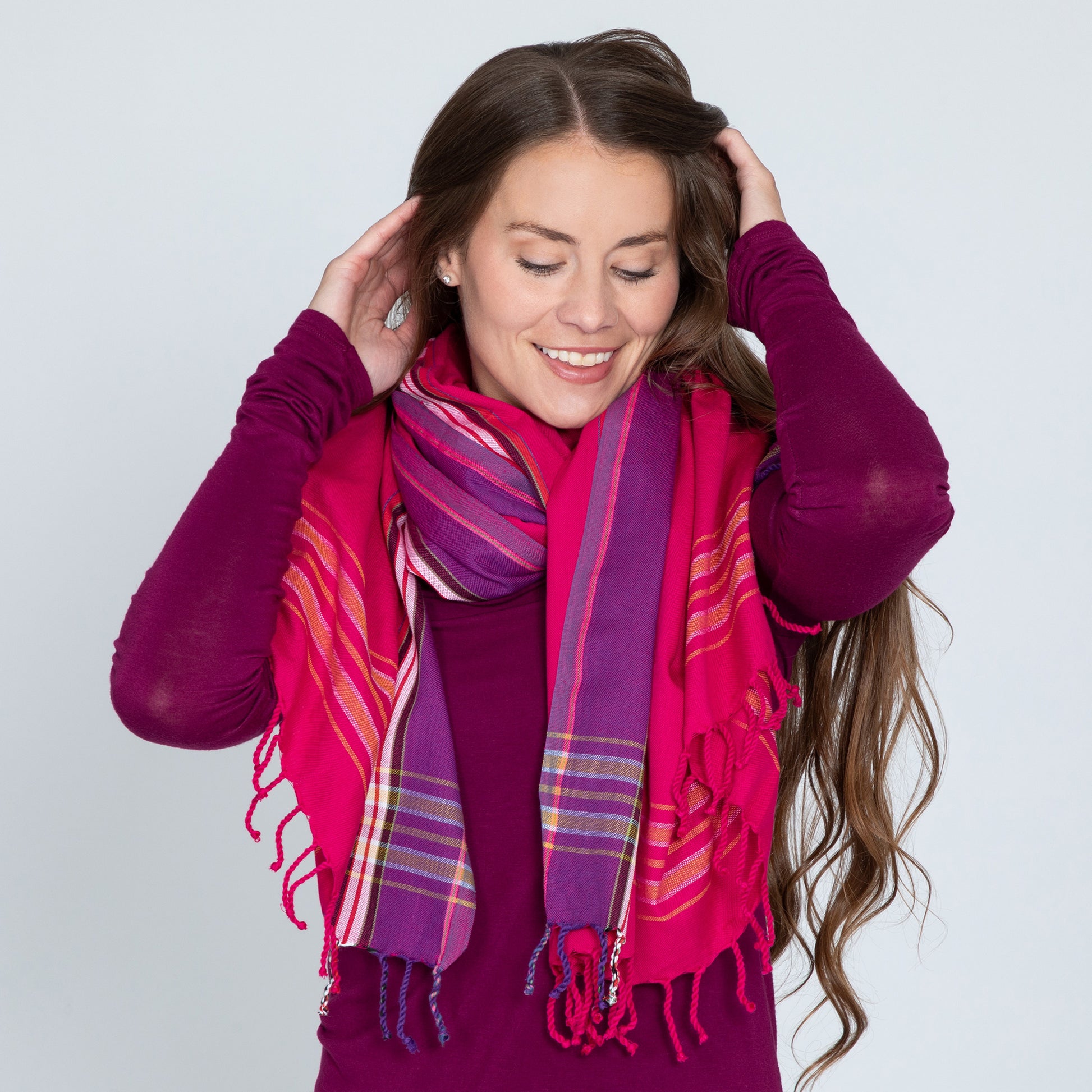 Handmade Kenya Cotton Scarves GreaterGood - Main Image