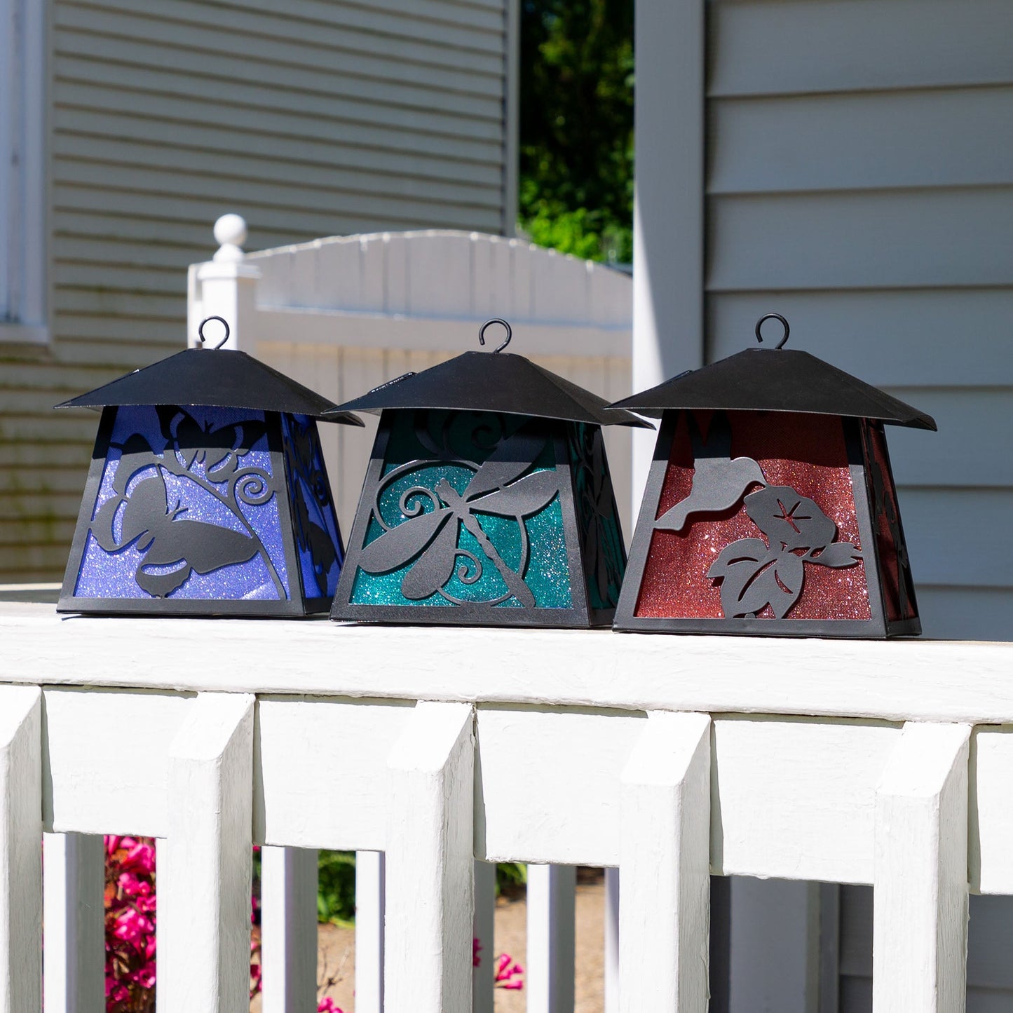 Fluttering Friends Metal Solar Lanterns