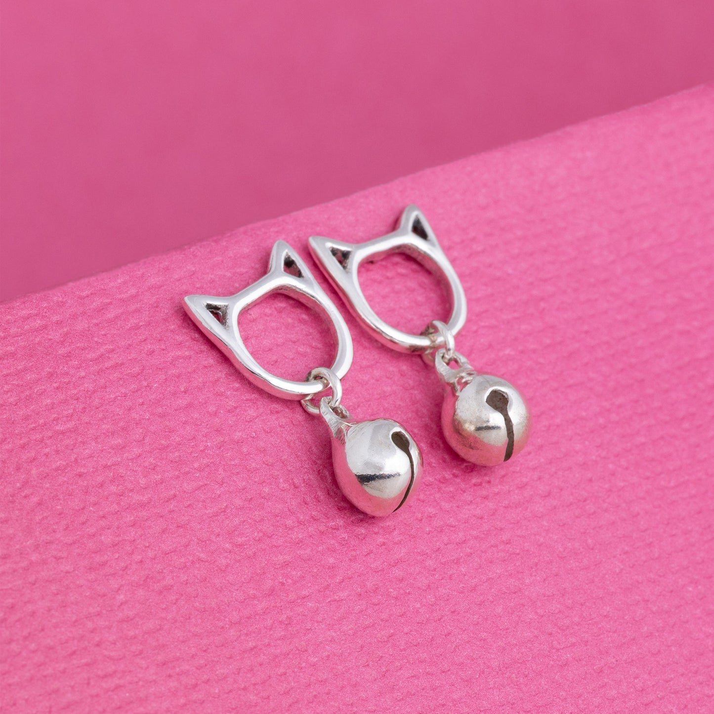 Kitty Bell Sterling Silver Earrings