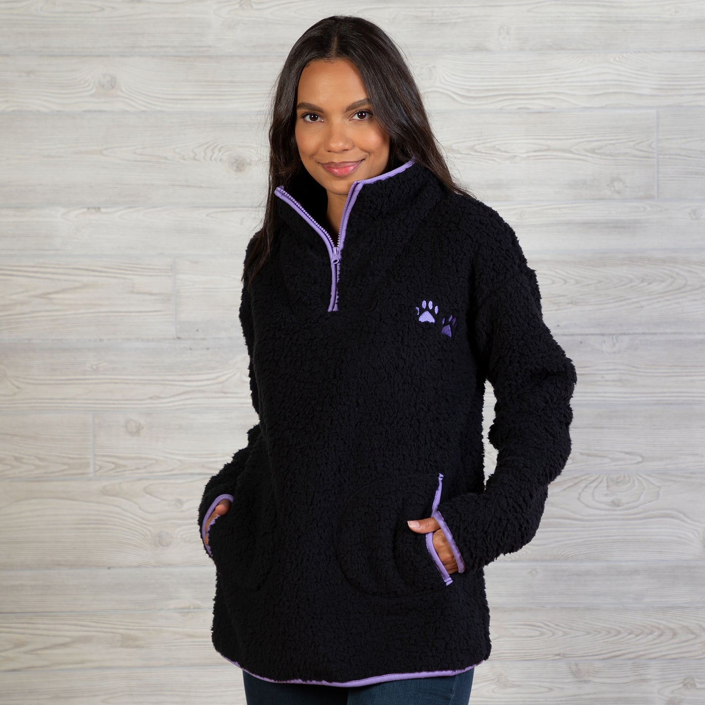 Cozy Paw Plush Sherpa Fleece Pullover