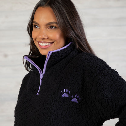 Cozy Paw Plush Sherpa Fleece Pullover