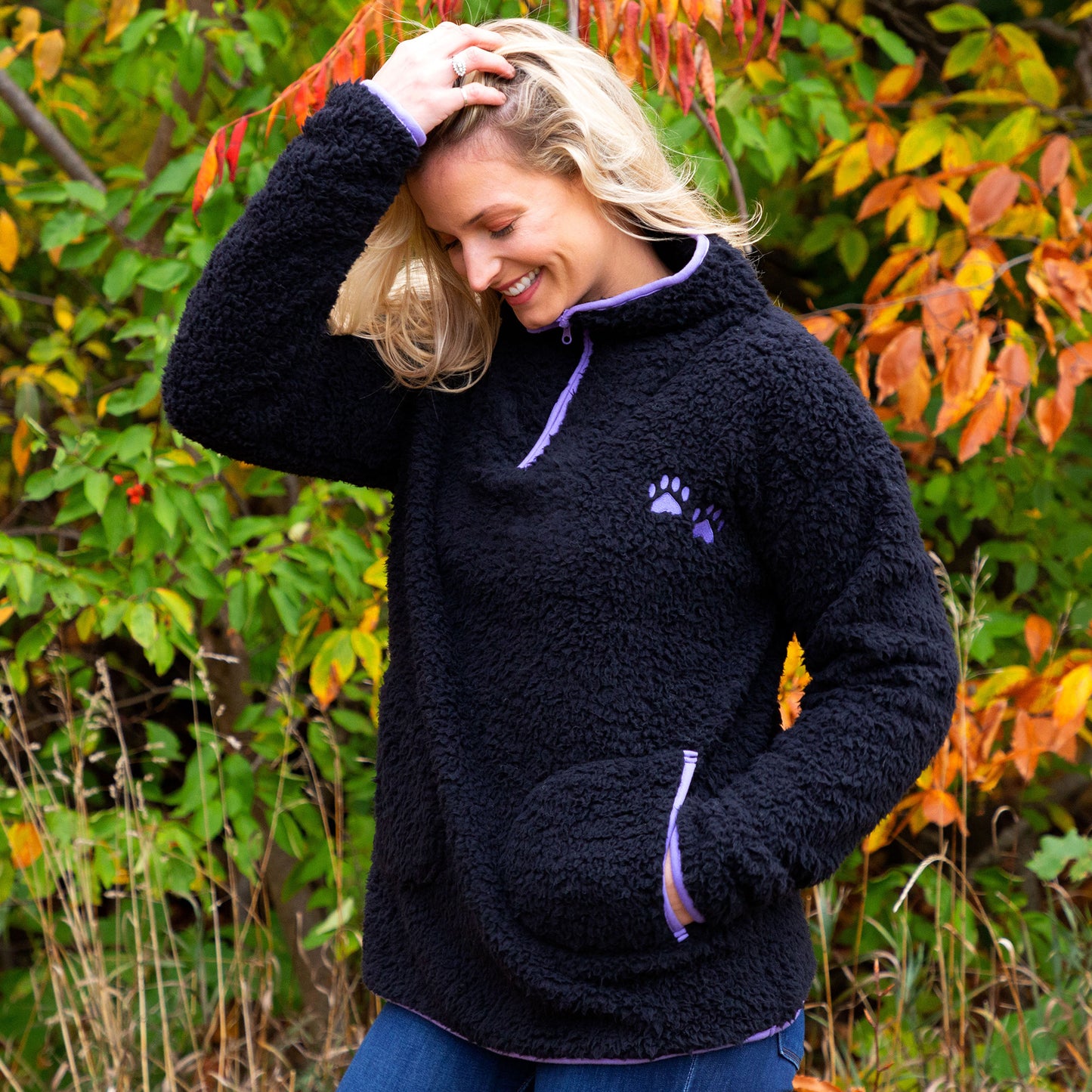 Cozy Paw Plush Sherpa Fleece Pullover