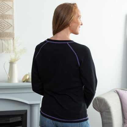 Rainbow Stitch Paw Thermal Long Sleeve Top