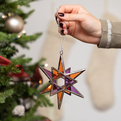 Glass Moravian Star Ornament | Fair Trade