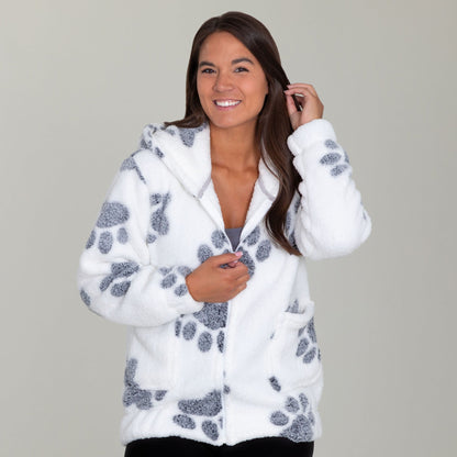 Cozy in Paws Sherpa Fleece Hooded Jacket