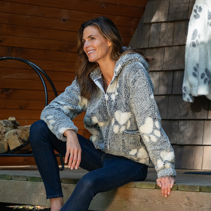 Cozy in Paws Plush Sherpa Fleece Hooded Jacket