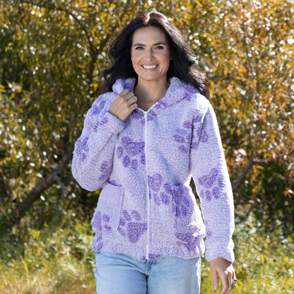 Cozy in Paws Plush Sherpa Fleece Hooded Jacket