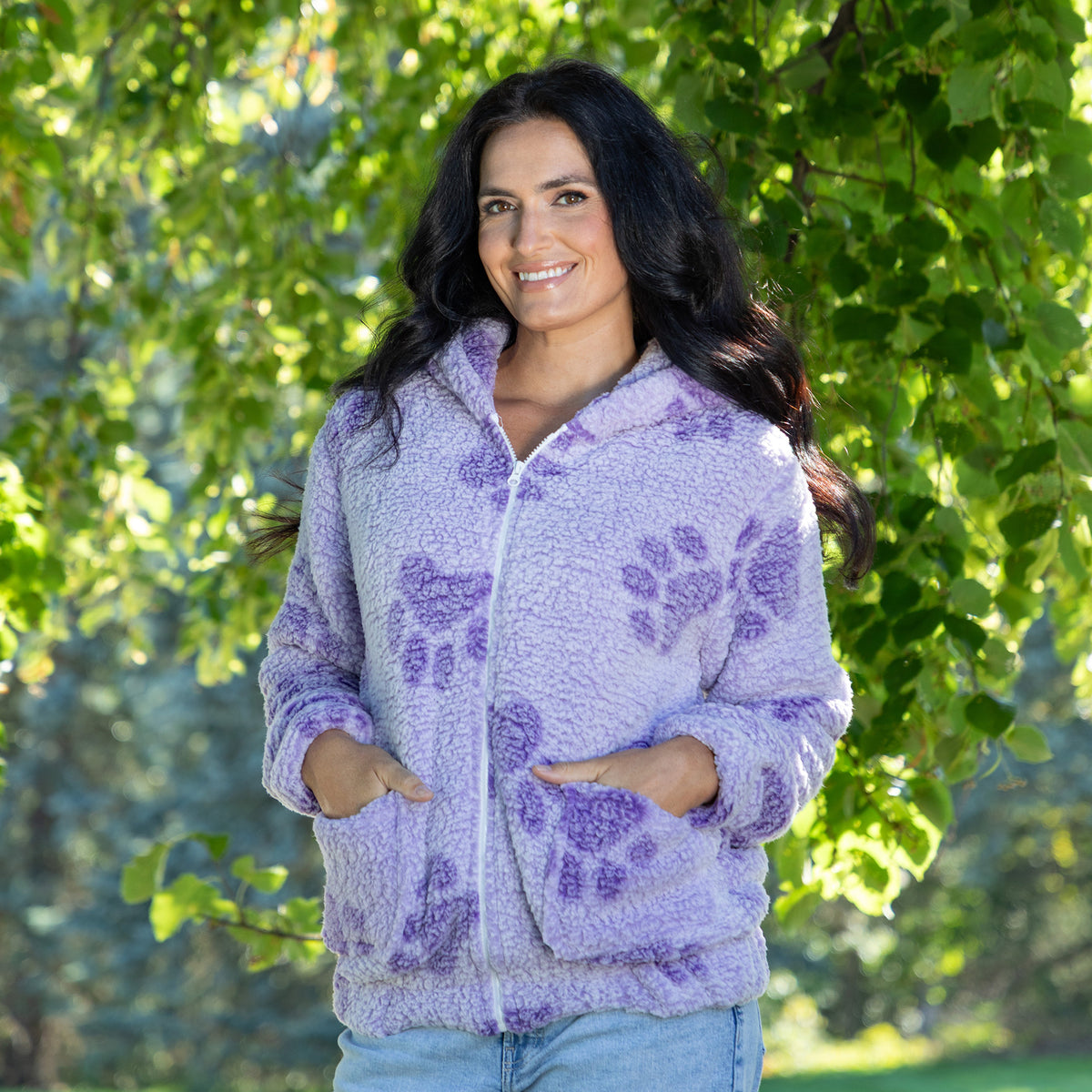 Cozy in Paws Plush Sherpa Fleece Hooded Jacket