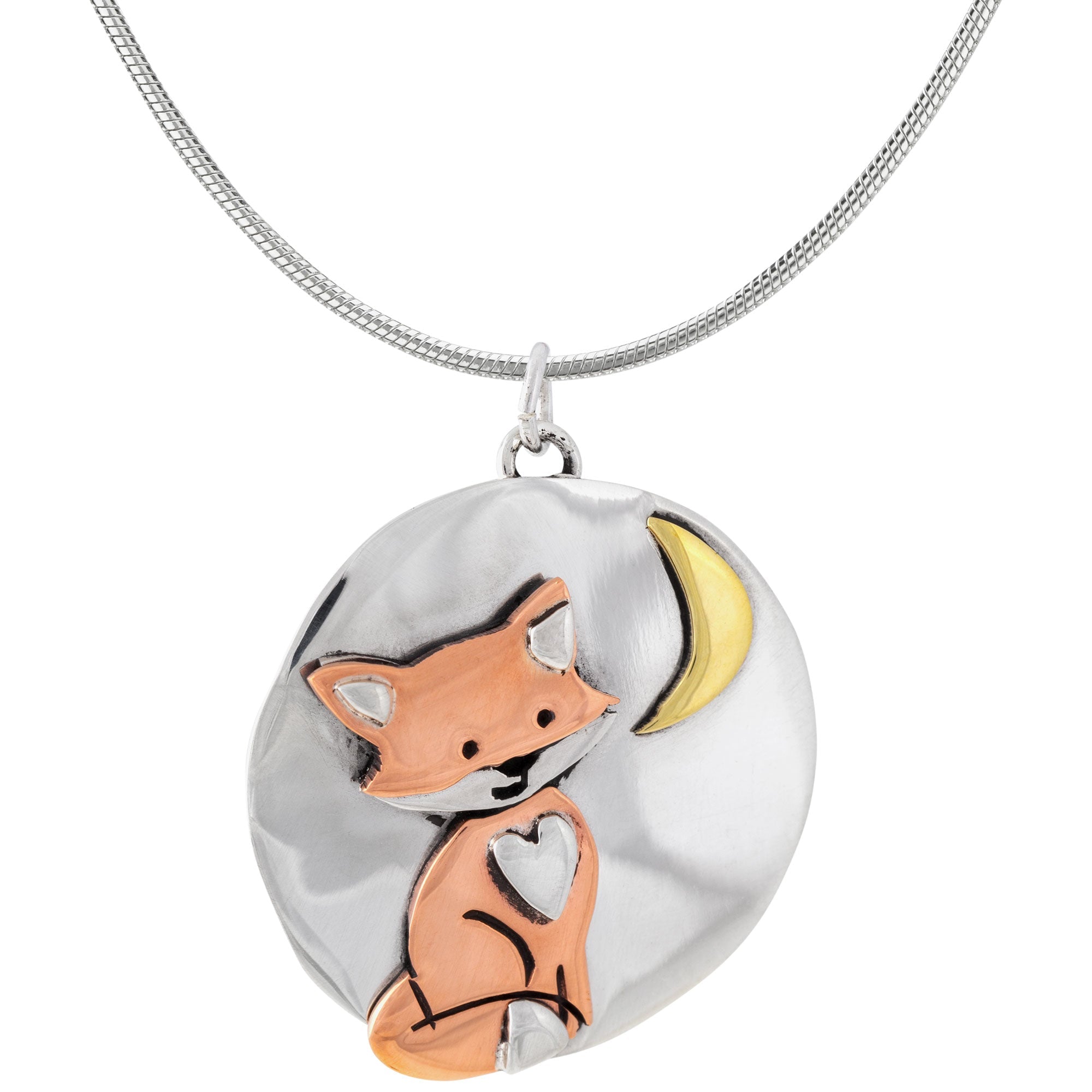 Fox Pendant Handmade, Moonlight store Necklace