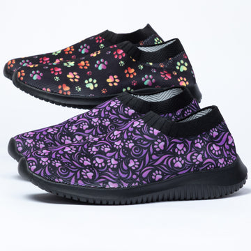 2 Designs Purple Paw Flex Walking Shoes