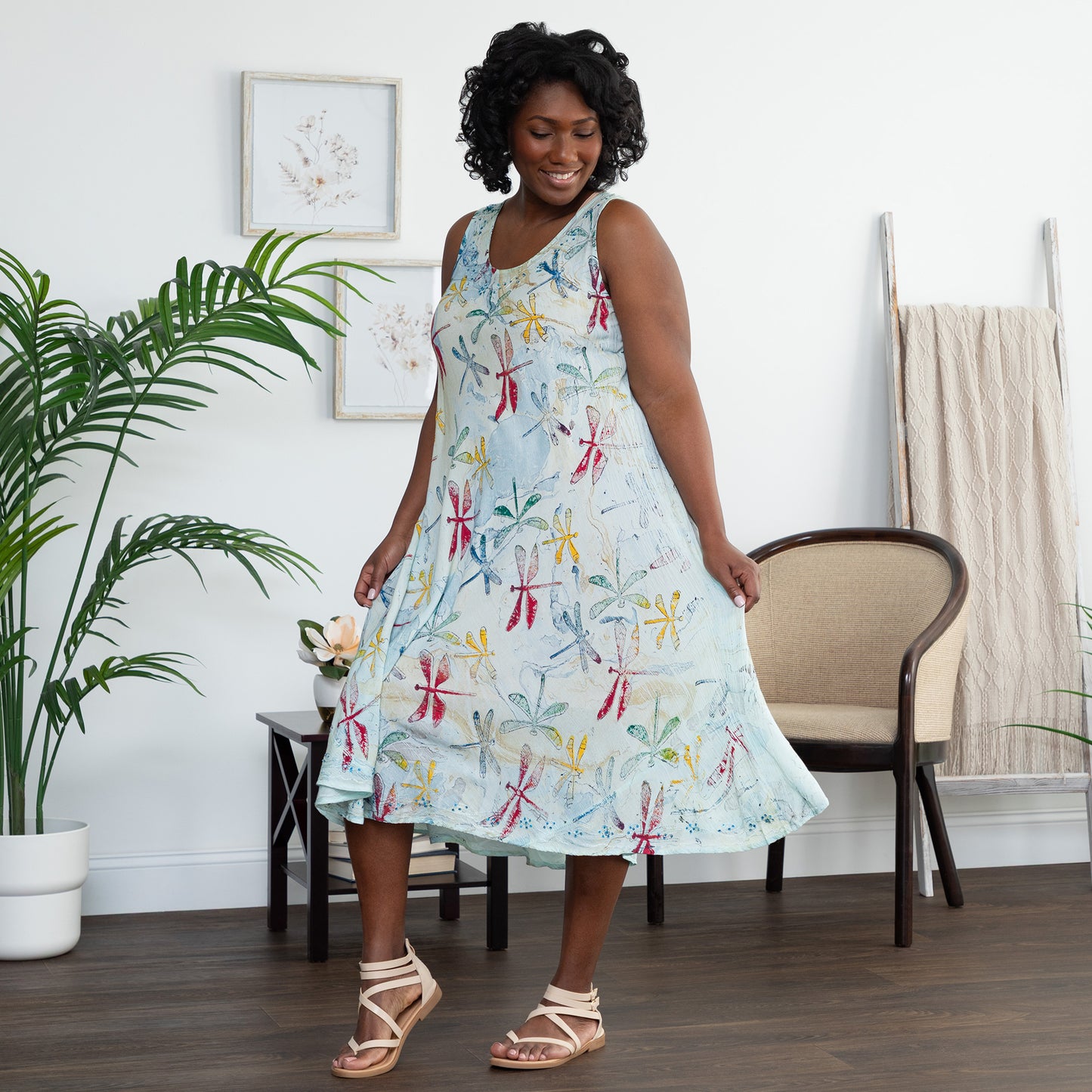 Dancing Dragonflies Long Dress | Fair Trade