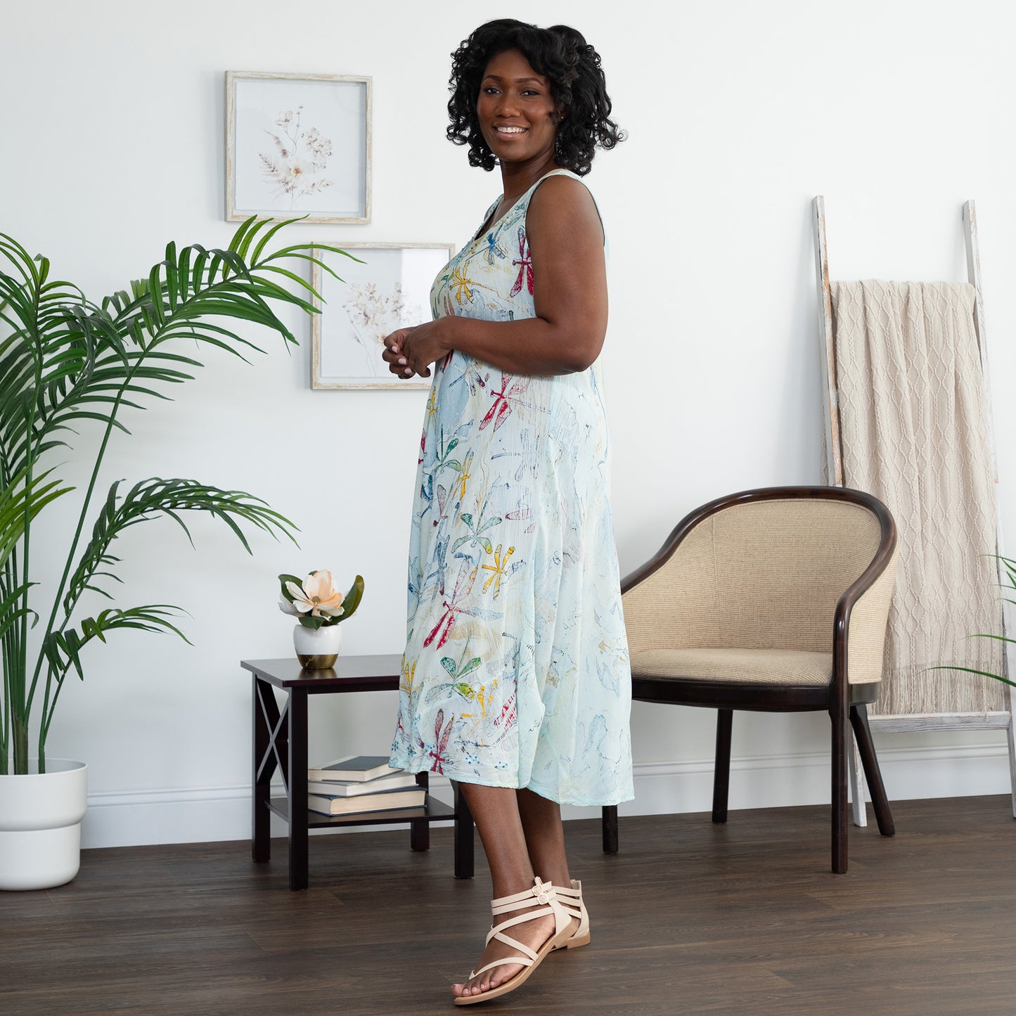 Dancing Dragonflies Long Dress | Fair Trade
