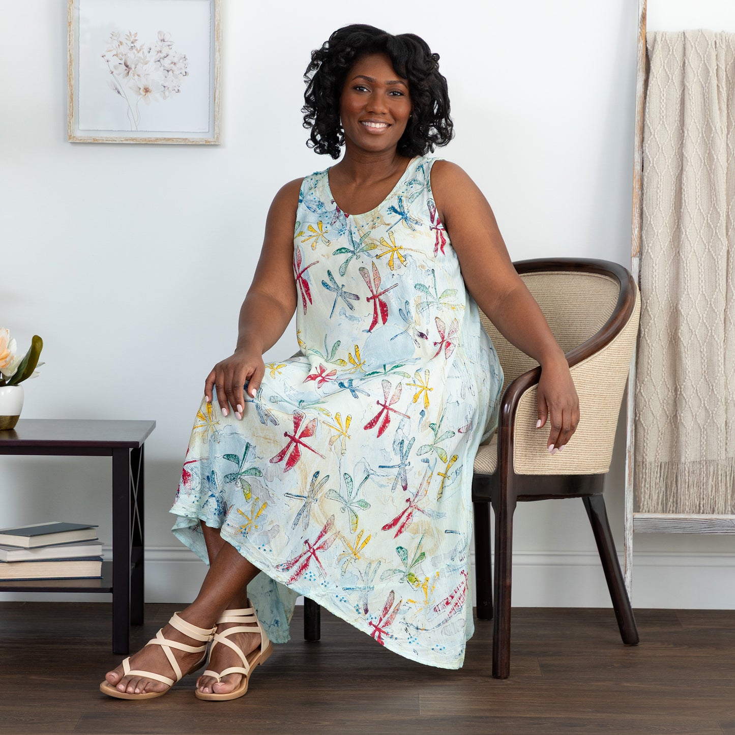 Dancing Dragonflies Long Dress | Fair Trade