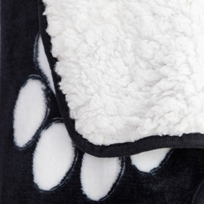 Paw Print Plush Sherpa Fleece-Lined Vest