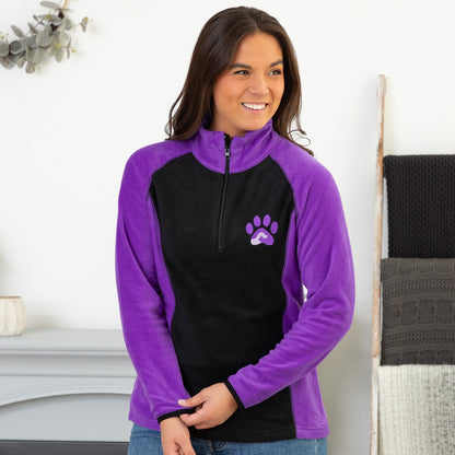 Paw Print Polar Fleece Quarter Zip Pullover