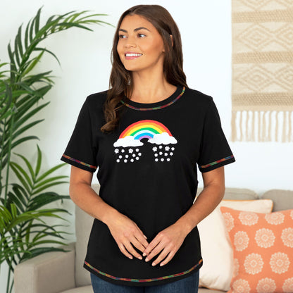 Paw Print Rainbow Short Sleeve T-Shirt