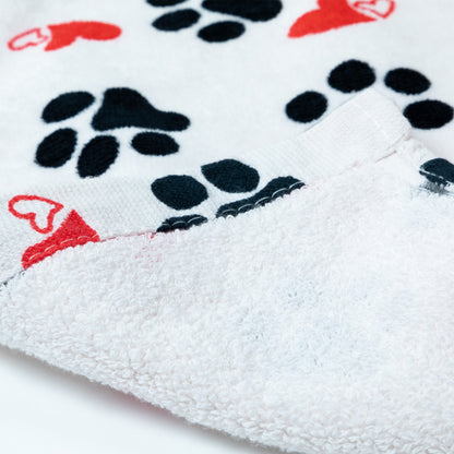 Paw Print Bath Hand Towels - Set of 2