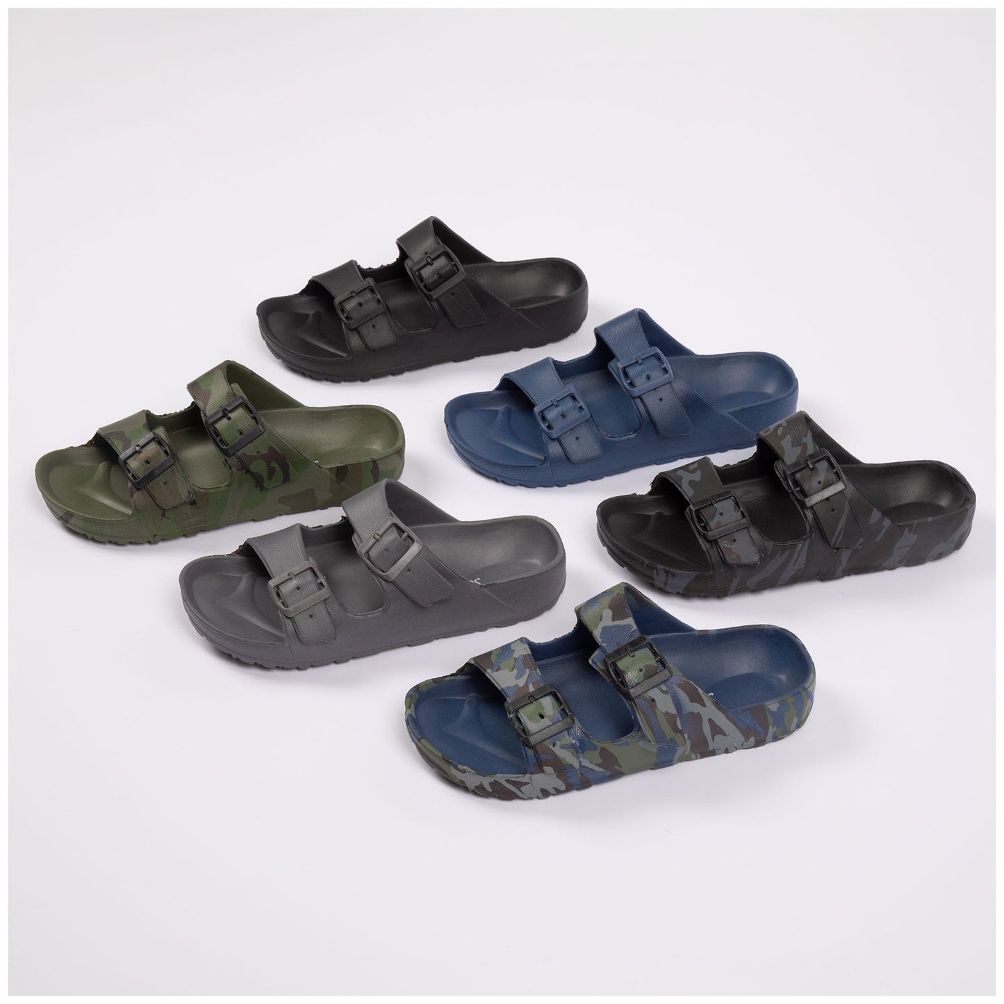 Men's Double Buckle Slide Sandals