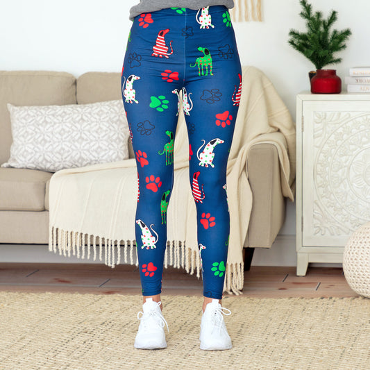 Pawsitively Comfy Holiday Pets Leggings