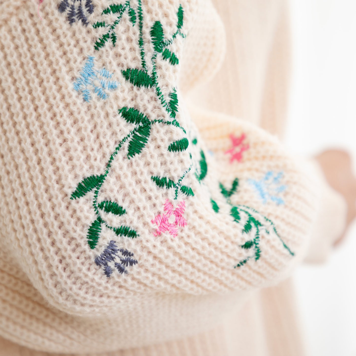 Paw Floral Vine Accented Cardigan