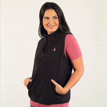 Pink Ribbon Fleece Vest